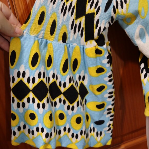 Venini Y2K Cropped Bold Colorful Geometric Print Open-Front Cardigan XL - Picture 3 of 16